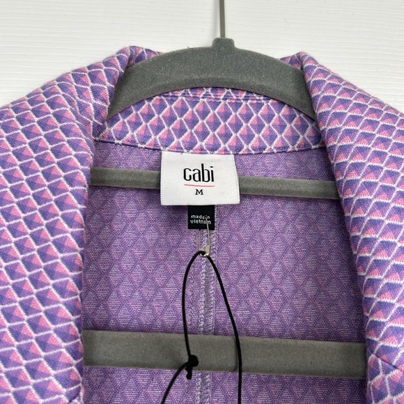 Cabi double breasted blazer. Size Medium, purple patterned - Picture 2 of 6